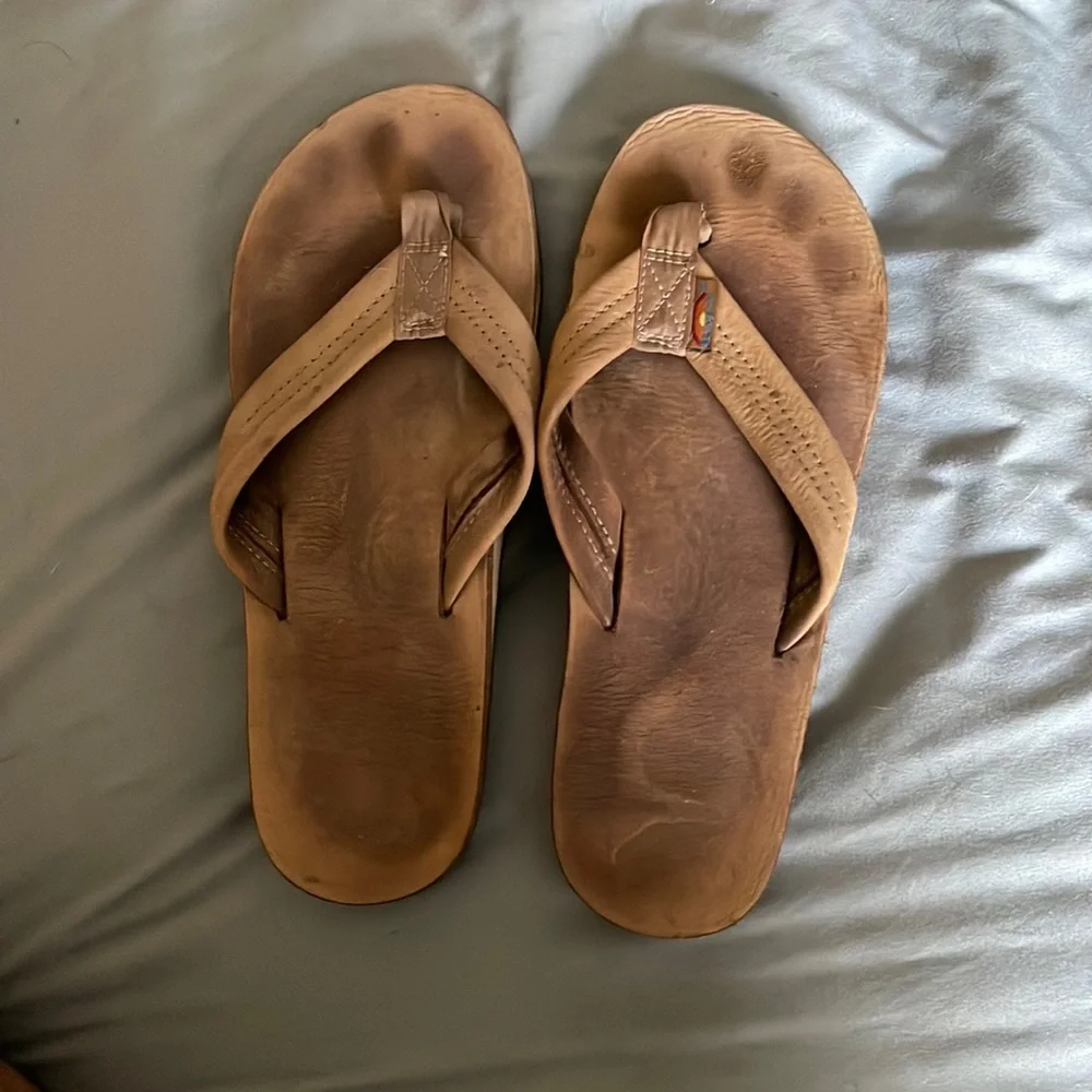 Rainbow Buckskin Men\'s Flip Flop Sandal Size 13.5-15 no tags but never worn Rainbow Men main image 2